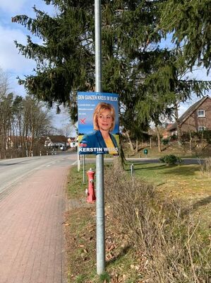 Wahlplakat in Ventschow
